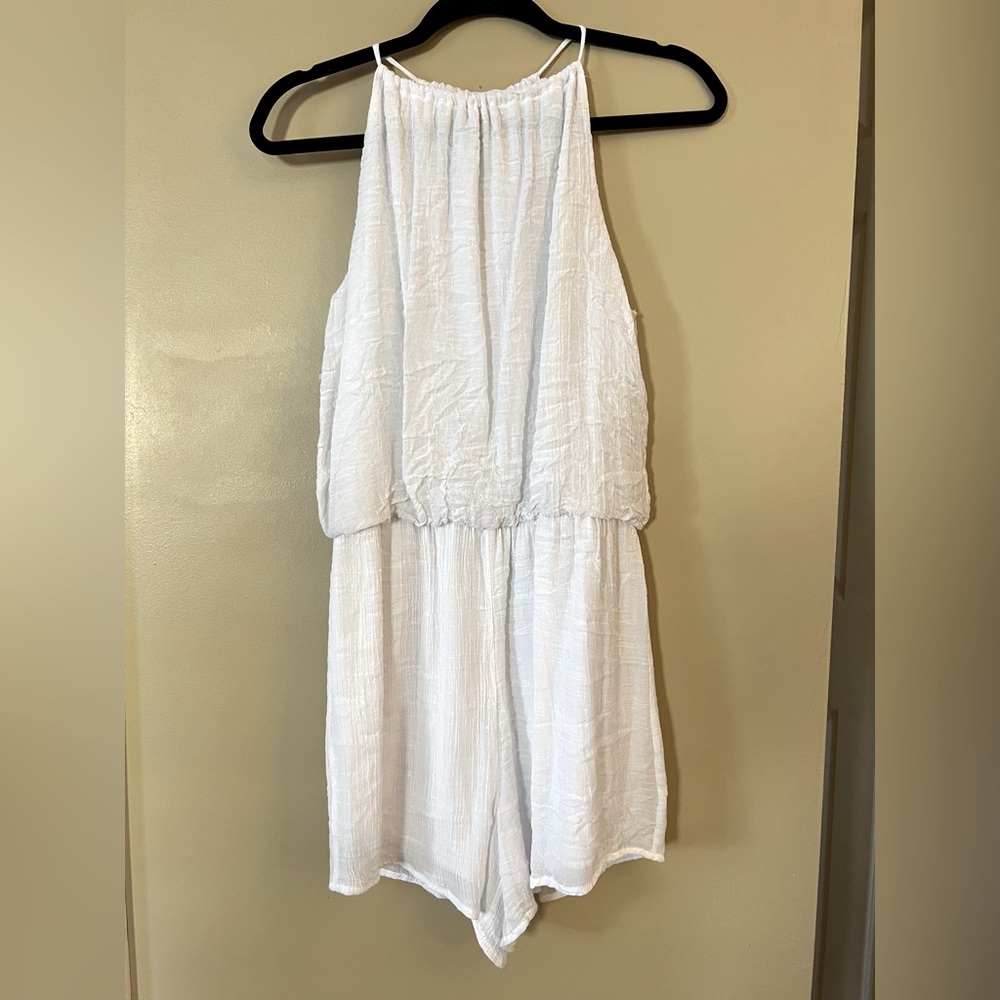 L Mittoshop White Linen Romper